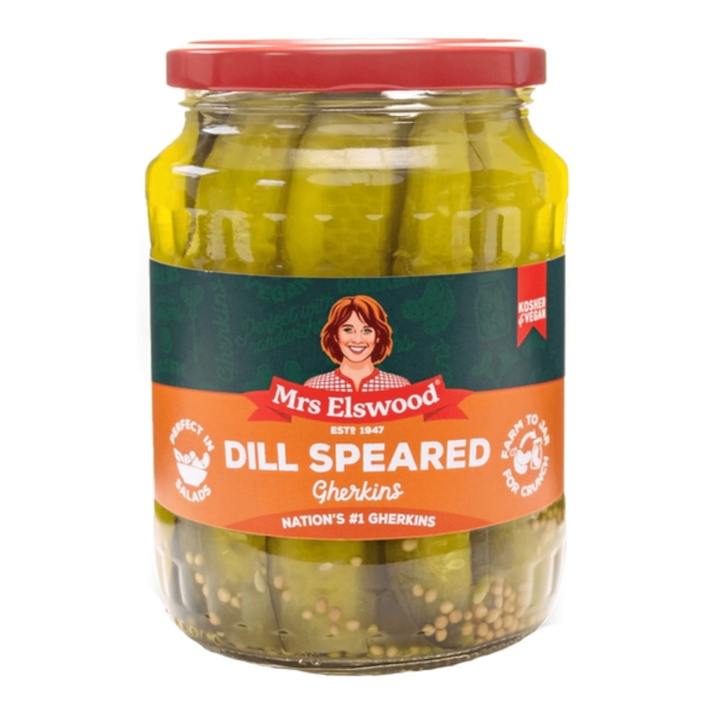 MRS ELSWOOD מלפפונים חמוצים כידונים עם שמיר