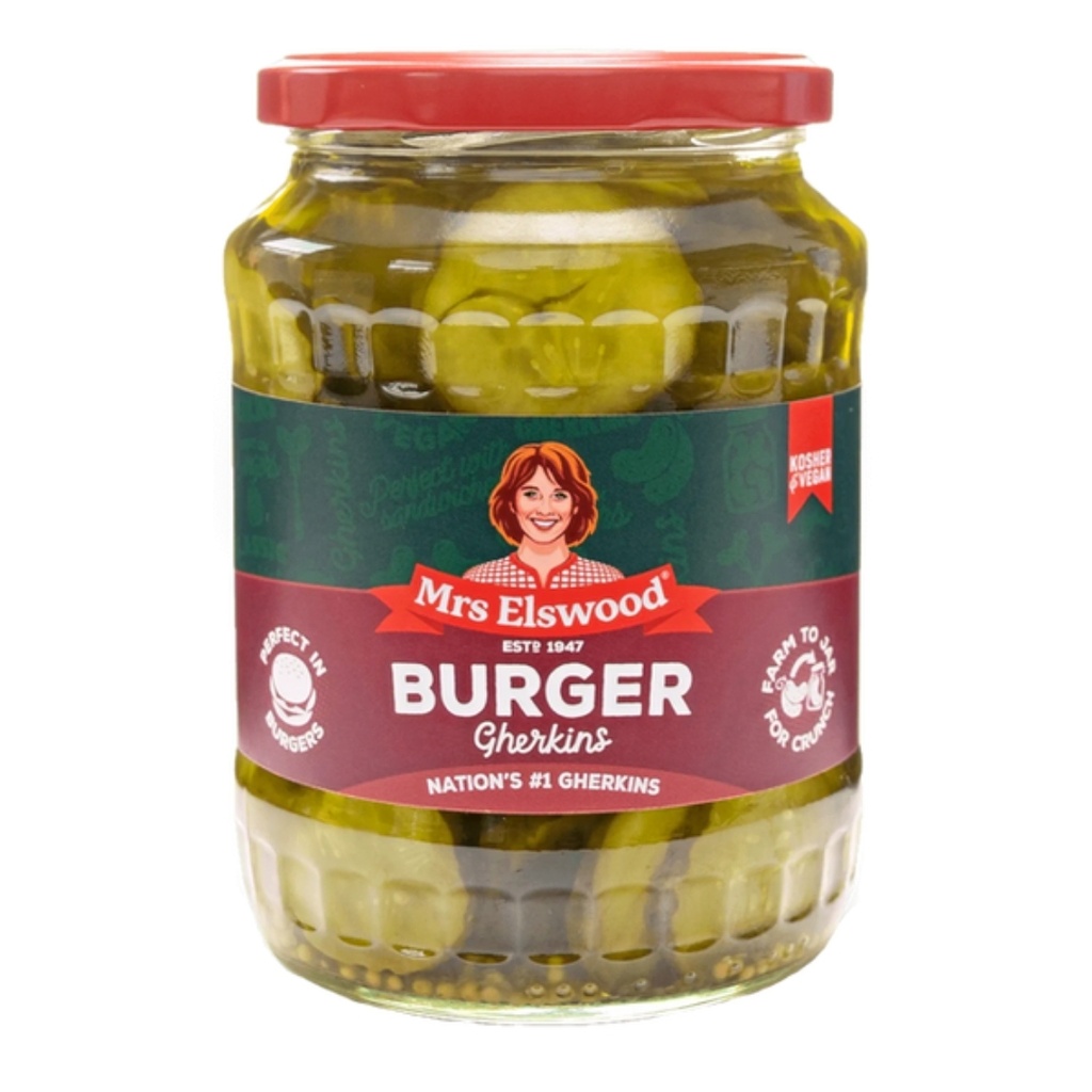 MRS ELSWOOD מלפפונים חמוצים להמבורגר